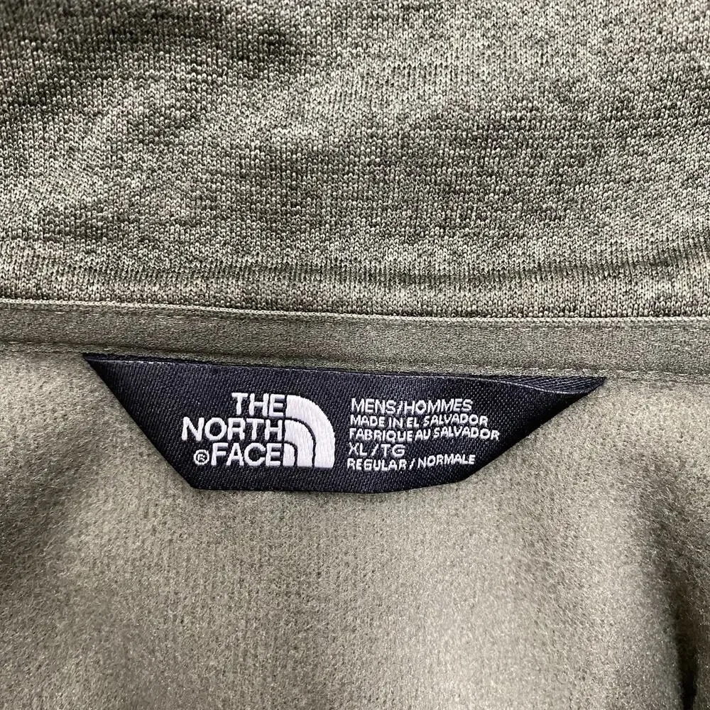 The North Face Mens Jacket XL Green Heather 1/4 Zip Pullover Fleece Gorpcore